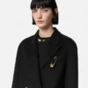 Abrigo tipo peacoat de doble botonadura con mezcla de cachemira Abrigo tipo peacoat de doble botonadura con mezcla de cachemira