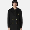 Abrigo tipo peacoat de doble botonadura con mezcla de cachemira Abrigo tipo peacoat de doble botonadura con mezcla de cachemira