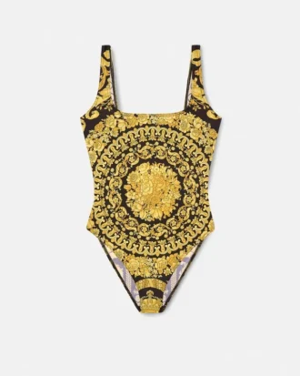 Bañador de una pieza estampado de mezcla de nailon