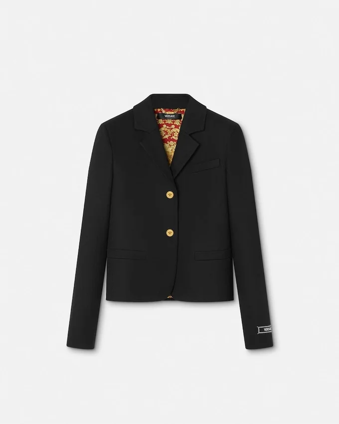 Blazer corto de gabardina Blazer corto de gabardina