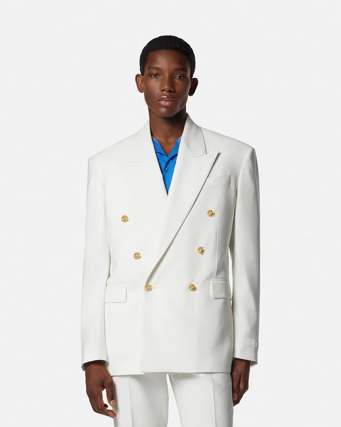 Blazer cruzado de lana Blazer cruzado de lana