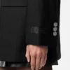Blazer cruzado de lana a rayas Blazer cruzado de lana a rayas