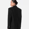 Blazer cruzado de lana a rayas Blazer cruzado de lana a rayas