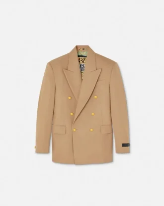 Blazer cruzado de lana mezclada