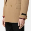 Blazer cruzado de lana mezclada