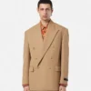 Blazer cruzado de lana mezclada