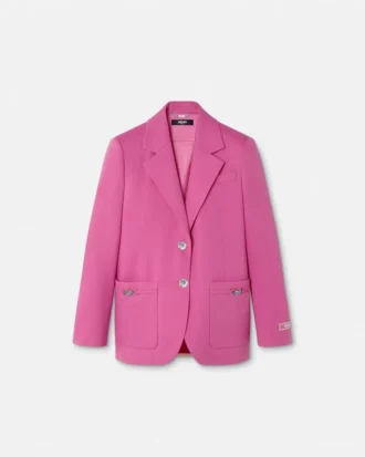 Blazer cuadrado de lana Underwater Barocco