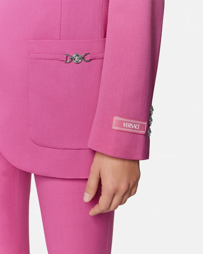Blazer cuadrado de lana Underwater Barocco Blazer cuadrado de lana Underwater Barocco