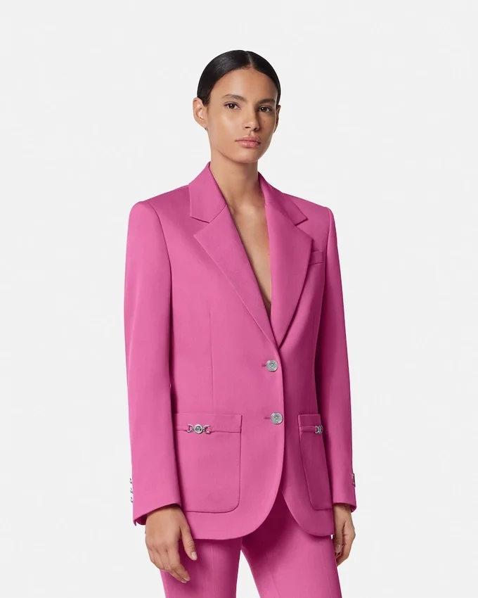 Blazer cuadrado de lana Underwater Barocco Blazer cuadrado de lana Underwater Barocco