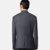 Blazer de lana con microcuadros Blazer de lana con microcuadros