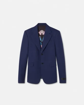 Blazer de lana de botonadura sencilla