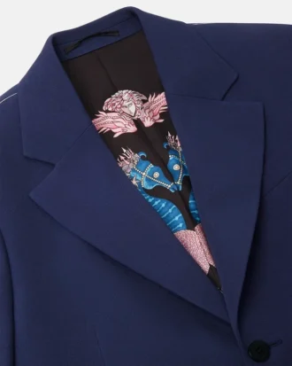 Blazer de lana de botonadura sencilla