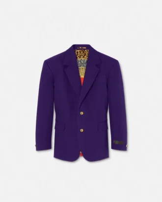 Blazer de lana de botones simples