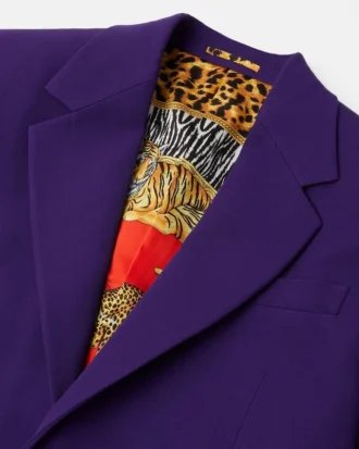 Blazer de lana de botones simples