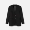 Blazer de lana de un solo pecho Blazer de lana de un solo pecho