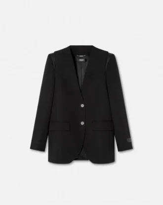 Blazer de lana de un solo pecho