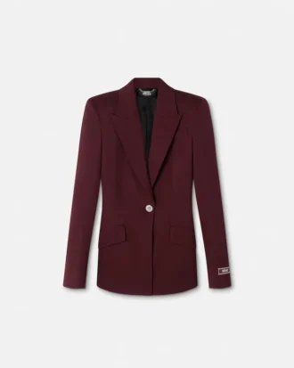 Blazer de lana elástica