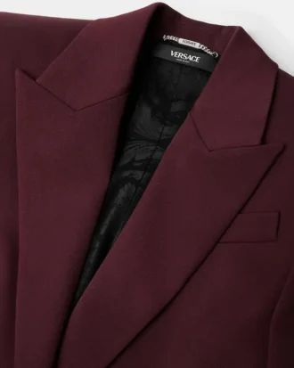 Blazer de lana elástica