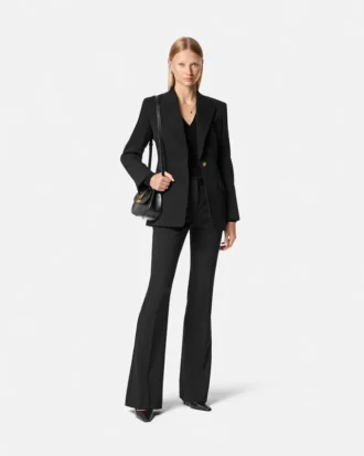 Blazer de lana elástica