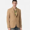 Blazer de lana mezclada de un solo pecho