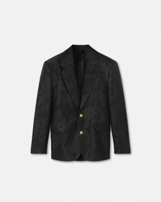 Blazer de mezcla de lana jacquard