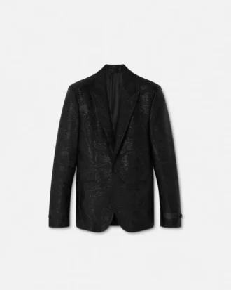 Blazer de mezcla de lana jacquard