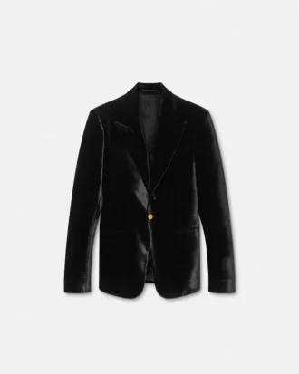 Blazer de terciopelo de un solo pecho Blazer de terciopelo de un solo pecho