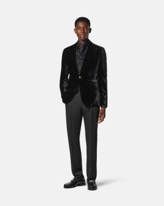 Blazer de terciopelo de un solo pecho Blazer de terciopelo de un solo pecho