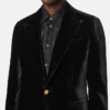 Blazer de terciopelo de un solo pecho Blazer de terciopelo de un solo pecho