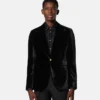 Blazer de terciopelo de un solo pecho Blazer de terciopelo de un solo pecho