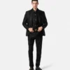 Blazer de un solo pecho con jacquard de leopardo Blazer de un solo pecho con jacquard de leopardo