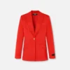 Blazer DV de lana de un solo pecho Blazer DV de lana de un solo pecho