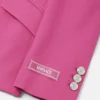 Blazer DV de lana de un solo pecho Blazer DV de lana de un solo pecho