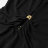Body ajustado drapeado con imperdible Body ajustado drapeado con imperdible
