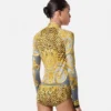 Body drapeado con estampado de guepardo Body drapeado con estampado de guepardo