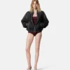 Body drapeado de jersey de viscosa Body drapeado de jersey de viscosa