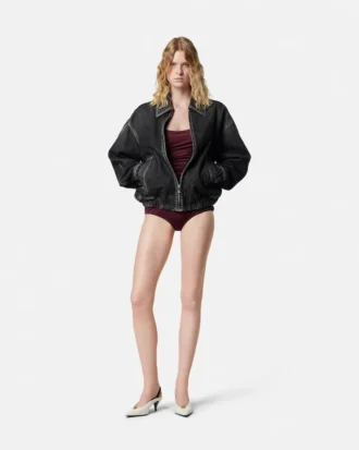 Body drapeado de jersey de viscosa