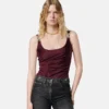 Body drapeado de jersey de viscosa Body drapeado de jersey de viscosa