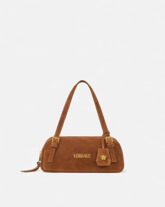 Bolso bowling de ante Versace Tag