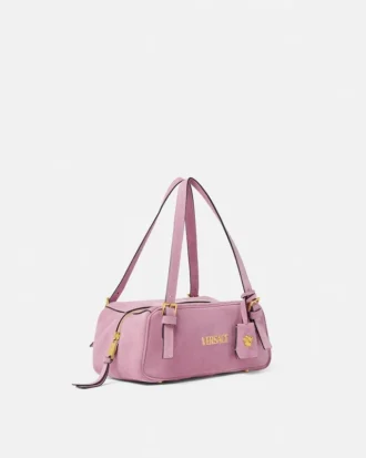 Bolso bowling de ante Versace Tag