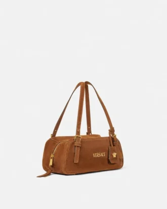 Bolso bowling de ante Versace Tag