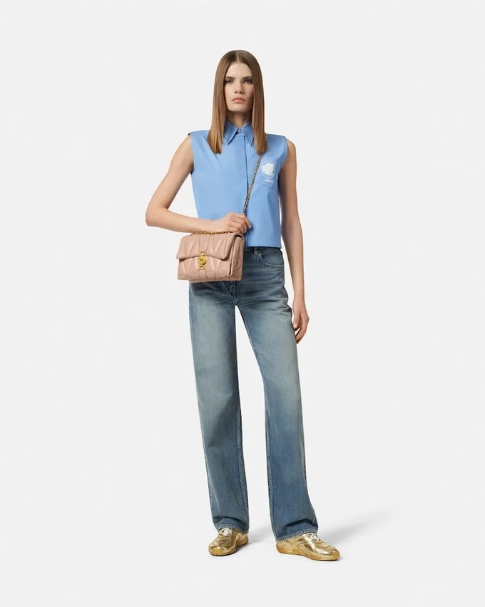Bolso de hombro Kleio acolchado en napa Bolso de hombro Kleio acolchado en napa