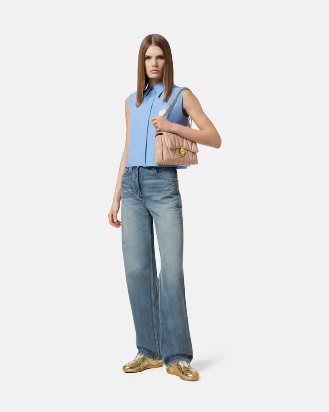 Bolso de hombro Kleio acolchado en napa Bolso de hombro Kleio acolchado en napa