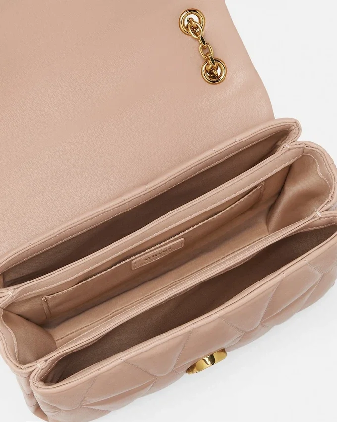 Bolso de hombro Kleio acolchado en napa Bolso de hombro Kleio acolchado en napa