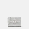 Bolso de mano de satén con adornos La Medusa