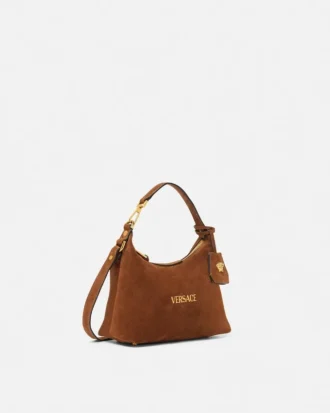 Bolso hobo de ante Versace Tag