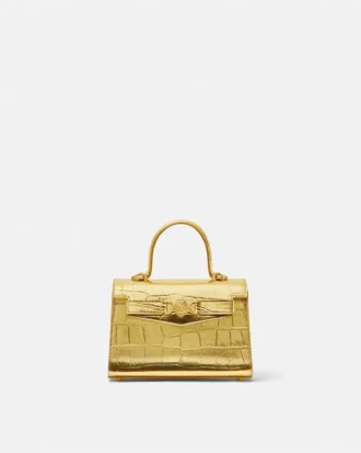Bolso pequeño Medusa 95 con efecto cocodrilo