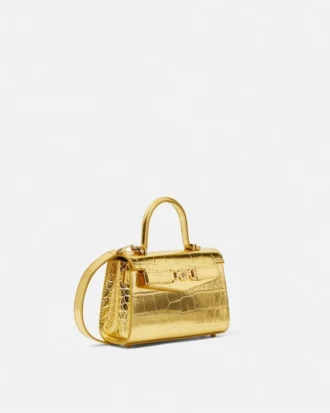Bolso pequeño Medusa 95 con efecto cocodrilo