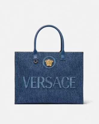 Bolso tote grande de denim La Medusa