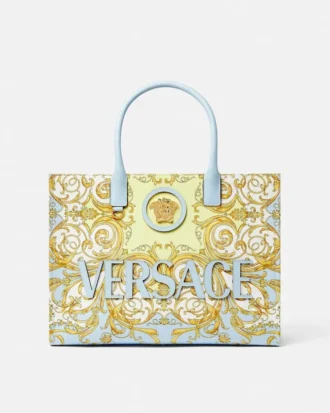 Bolso tote grande de lona con estampado La Medusa